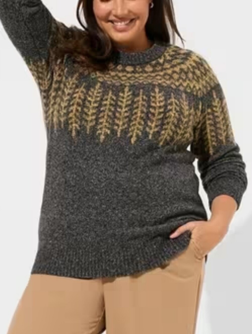 Torrid Vegan Cashmere Lurex Crew Neck Sweater Torrid Size 2 (18/20)